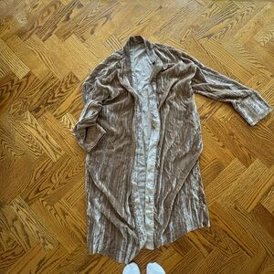 Vintage Velvet Longline Duster Coat